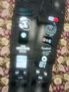 Stylish Patched Denim Jeans