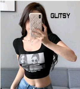 Graphic Print Crop Top