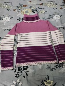 Striped Turtleneck Sweater