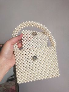 Pearl Bead Hand Clutch/ Bag