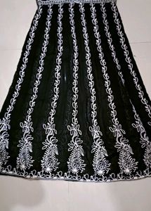 Black Embroidered Gown