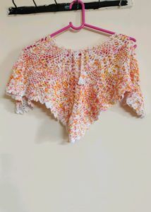 White Cute Handmade Cape