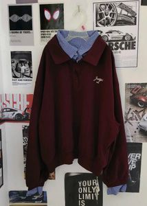 Burgundy Layered Collar Top