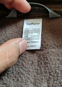 Imported Brown cropped Zip Jacket