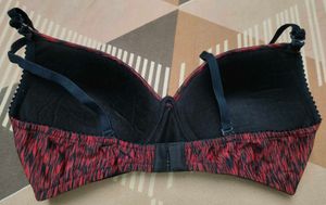 Patterned Maroon Bra