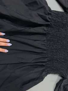 Chic Black Peplum Top.All Sizes
