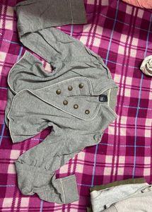 Gray Military Style Jacket