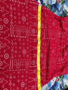 Red Printed Kurta Set