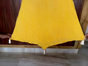 Yellow coloured cotton avaasa kurti.