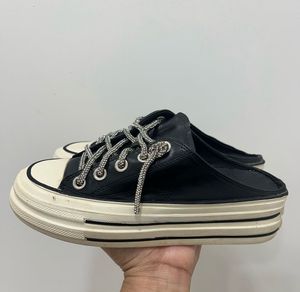 Converse inspired Leather Mules