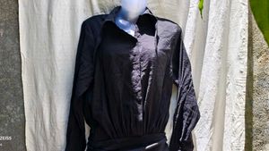 CUTE BLACK LONG TOP