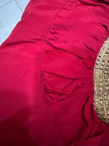 Satin Flared Red Gown