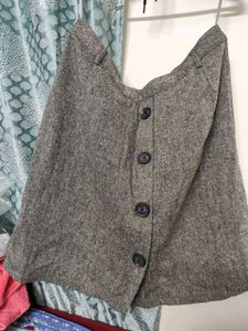Grey Jute Formal Skirt