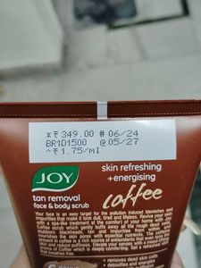 Joy Revivify Coffee Tan Removal Face &amp; Body Scrub