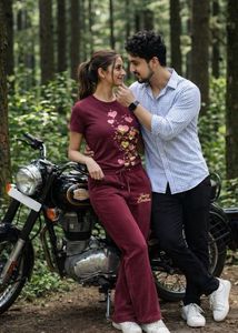 Juicy Heart Bloom Velour Co-Ord🍷💖✨Luxe 🔥🔥🔥🔥