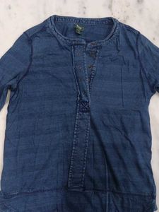Denim Long Sleeve Top