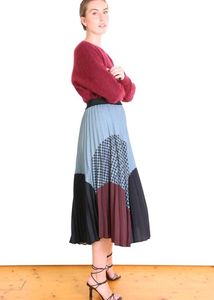 Korean Pleated Midi Skirt