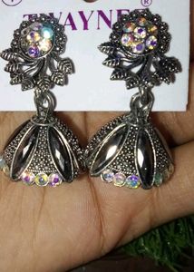 Silver Jhumka Earrings