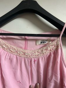 Pink Floral Slip Dress