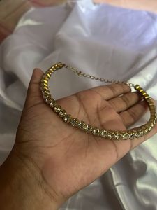 Gold Rhinestone Choker