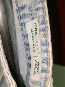 Light Wash Denim Cargo Pants