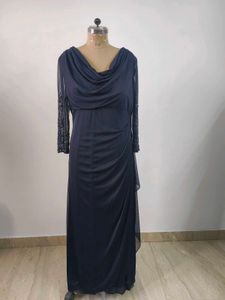 Navy Blue Evening Gown