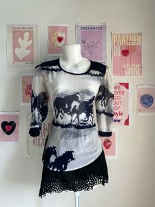 Horse Designed Sheer Top