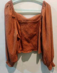 Rust Orange Off-Shoulder Top – Zudio l Size Xxl
