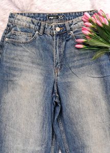 New Fb Sisters Washed Baggy Jeans