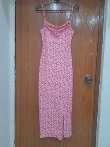 Floral Pink Midi Dress