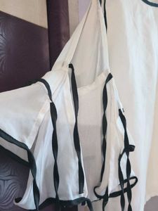 White Cold Shoulder Top