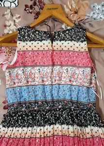 Max Colorful Striped Sleeveless Dress