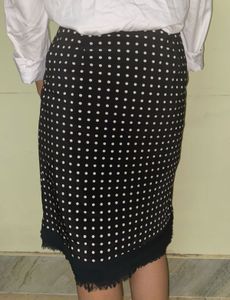 Vintage Trendy 2025 Polka Dot Midi Skirt
