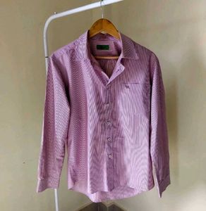 Pink Strips Shirt For Woman