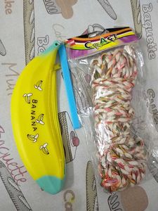 Banana Pencil Case & Jute Craft Cord Set
