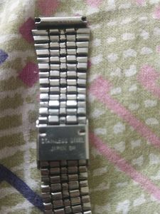 Silver Tone Metal Watch Band