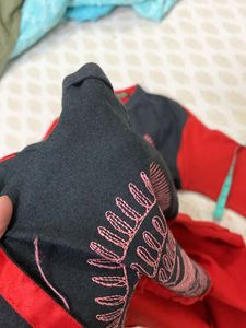 (for winters)Red- Black Embroidered Kurta