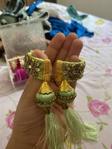 Green &amp; Gold  Bangle Set