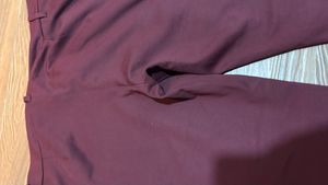 Burgundy Cropped Pants