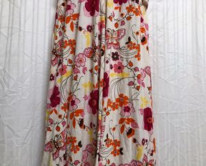 White Printed Midi Dress