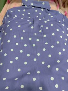 Vintage Polka Dot Shirt Dress