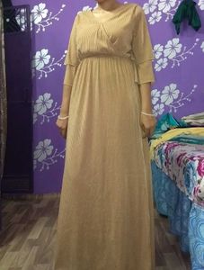 Elegant Gold Maxi Dress