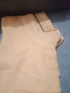 Black Dupatta with Gold Border Saree