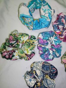 floral ethnic printed scrunchie tie multicolor
