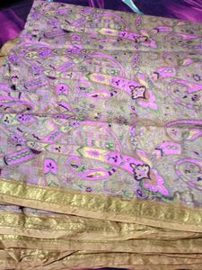 pure silk Print Saree