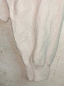 H&amp;M Oversized Crop Cardigan Sweater Cream