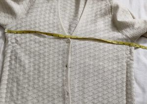 Vintage Knit Cardigan In Off white Colour
