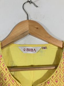 Yellow Printed Kurta(Women’s)
