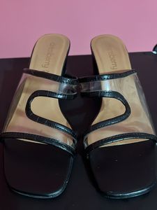 Dressberry Clear Strap Block Heels