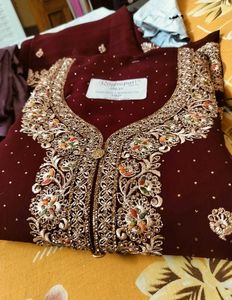 allover worked dress material